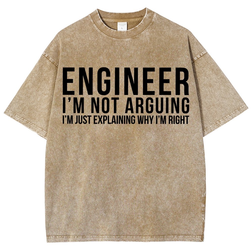 Engineer I Am Not Arguing Vintage Distressed T-shirt