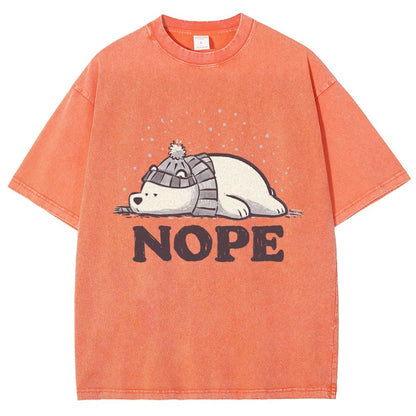 Nope Too Cold for Anything Vintage Distressed T-shirt