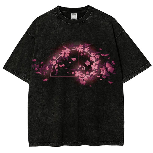 Golden Sakura Season Vintage Distressed T-shirt