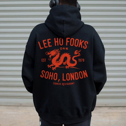 Lee Ho Fooks Printed Back Cotton Hoodie