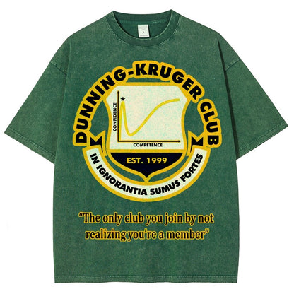 Dunning-Kruger Club Vintage Distressed T-shirt