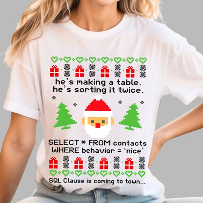 he's making a table Christmas Geek T-Shirt
