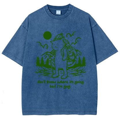 Don't Know Where I'm Going But I'm Gay Vintage Distressed T-shirt
