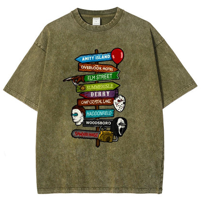 Horrible Road Signs Vintage Distressed T-shirt