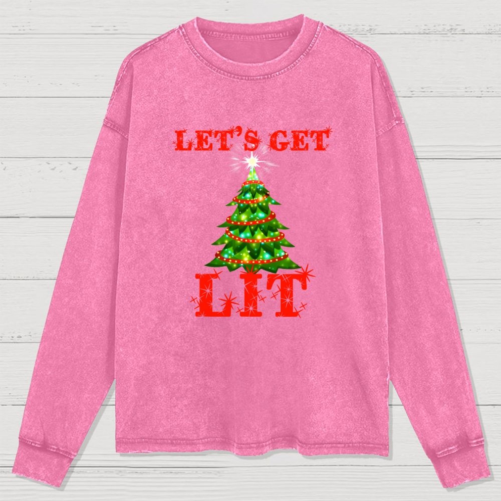 Let's Get Lit Washed Long Sleeve Tee