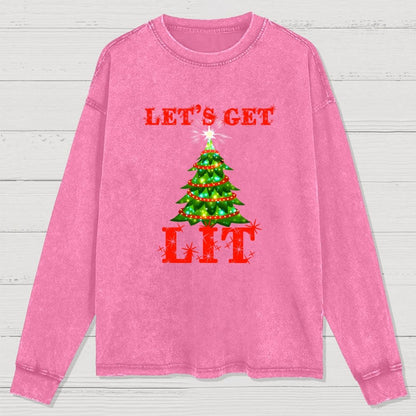 Let's Get Lit Washed Long Sleeve Tee