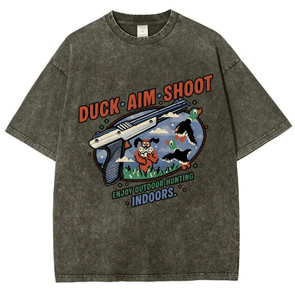 Duck Aim Shoot Vintage Distressed T-shirt