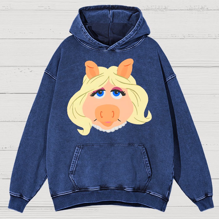 Retro Pop Culture Puppet Face4 Vintage Distressed Hoodie