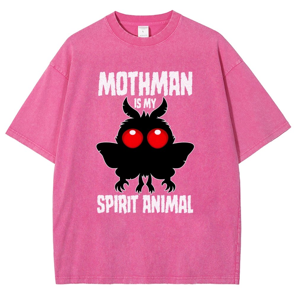 Mothman Is My Spirit Animal Dark Vintage Distressed T-shirt