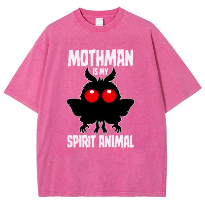 Mothman Is My Spirit Animal Dark Vintage Distressed T-shirt