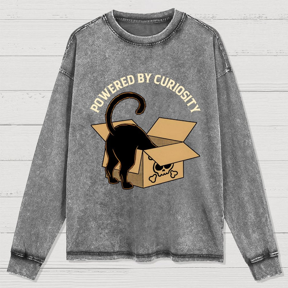 Powered By Curiosity Washed Long Sleeve Tee