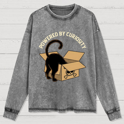 Powered By Curiosity Washed Long Sleeve Tee