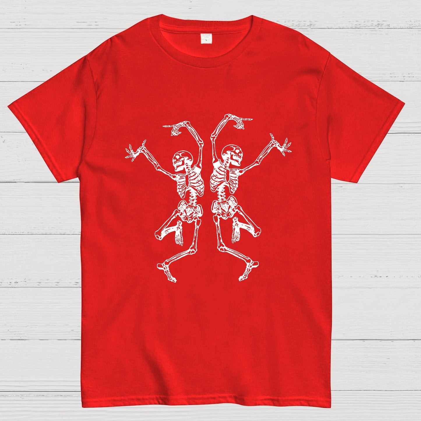 Fall Dancing Skeleton Halloween Geeky T-Shirt