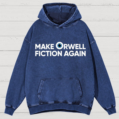 Make Orwell Fiction Again Vintage Distressed Hoodie