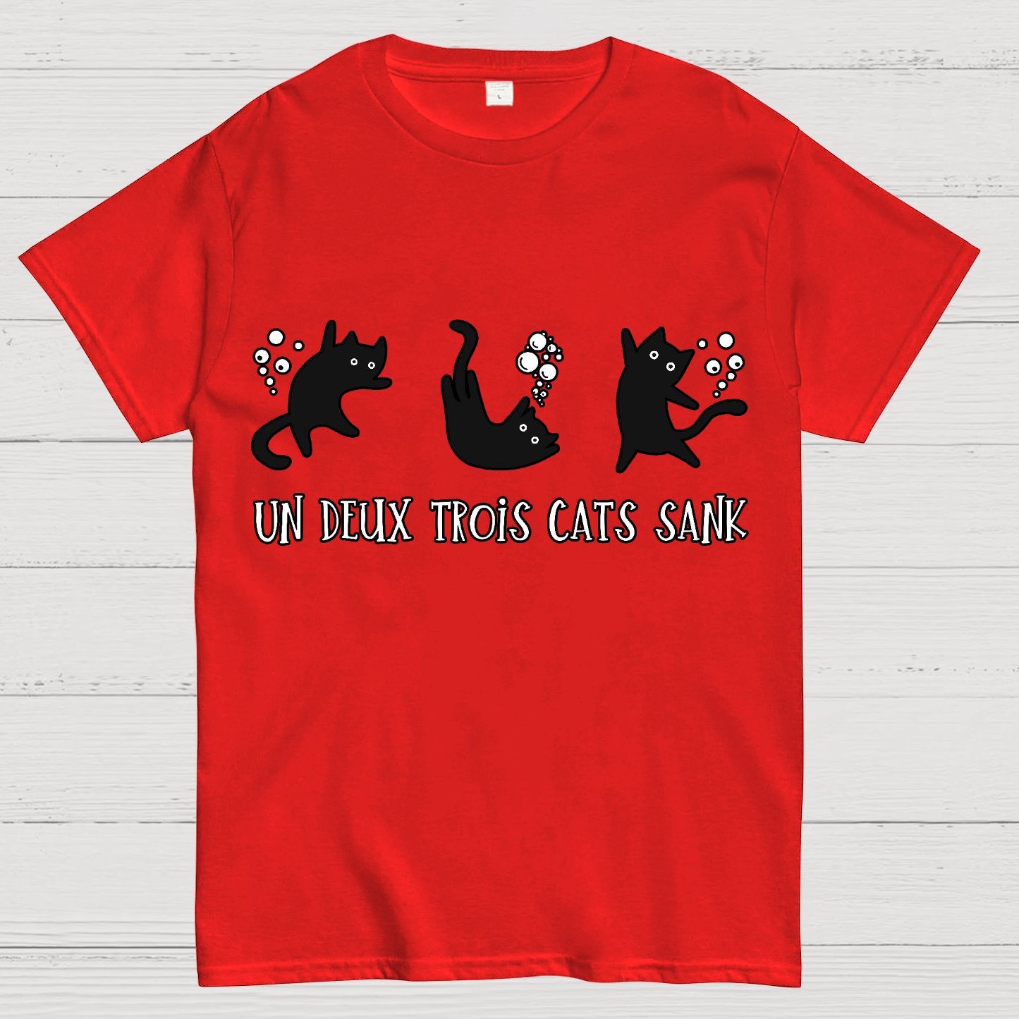 Un Deux Trois Cats Sank Geek T-Shirt