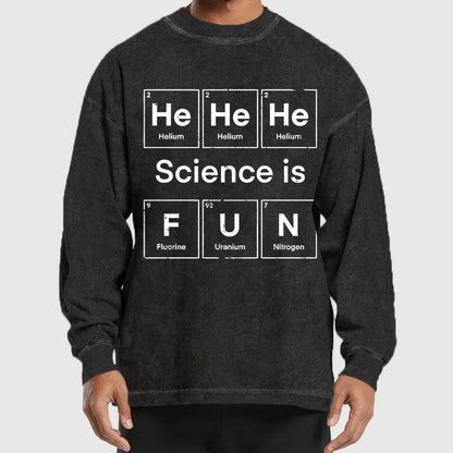 Science Is Fun Washed Long Sleeve Tee