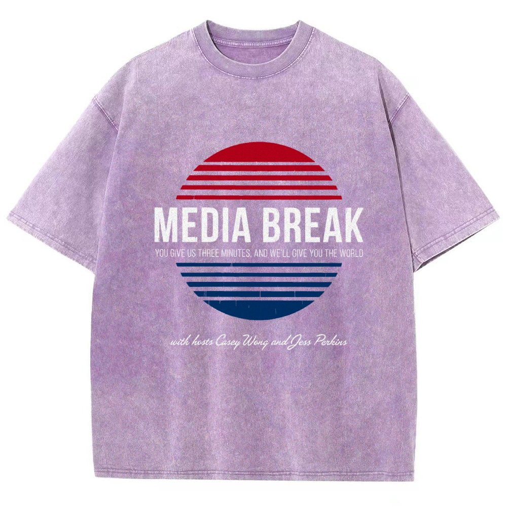 Media Break Vintage Distressed T-shirt