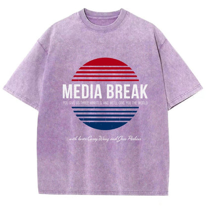 Media Break Vintage Distressed T-shirt