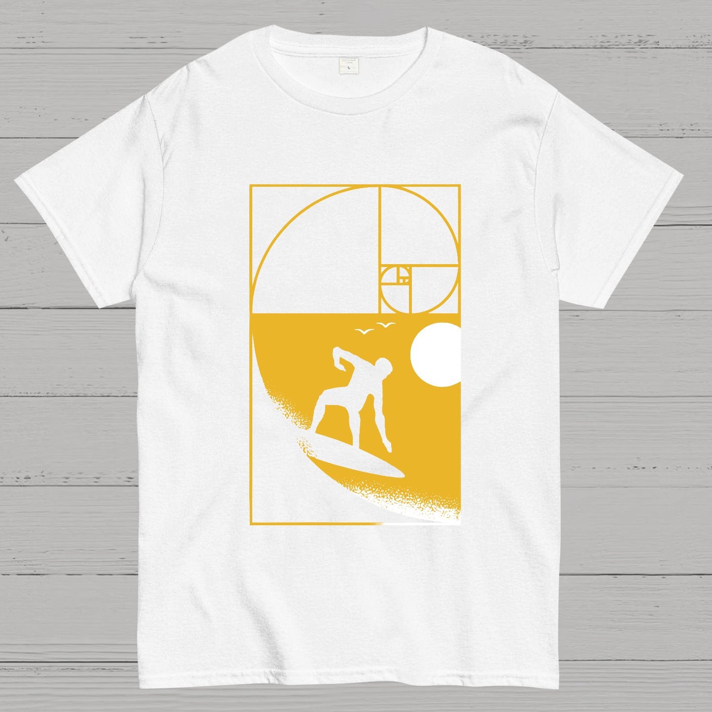 Golden Spiral Wave Geeky T-Shirt