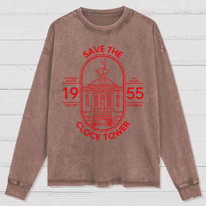 Save the Time Marker Washed Long Sleeve Tee