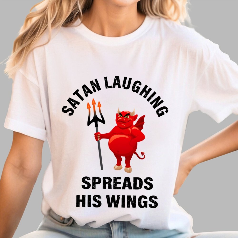 Satan Laughing Spreads His Wings Unisex Geek T-Shirt