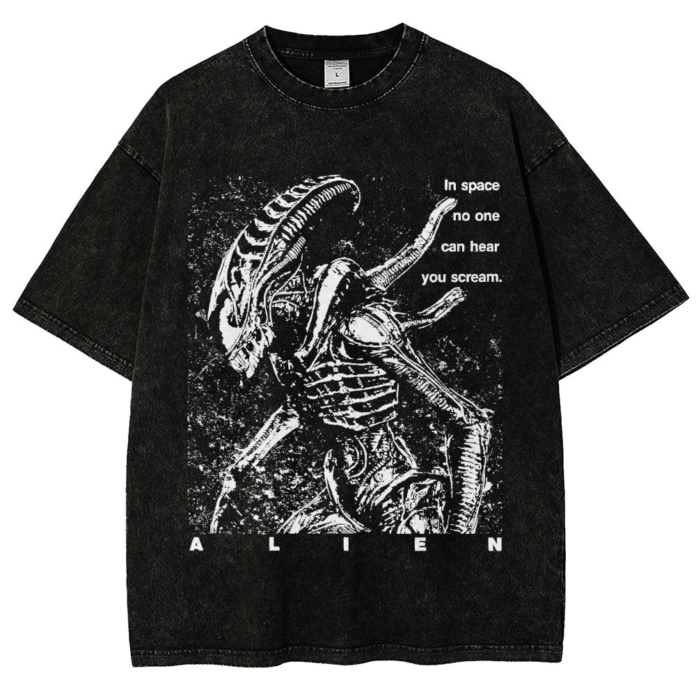 No One Can Hear You Scream Vintage Distressed T-shirt