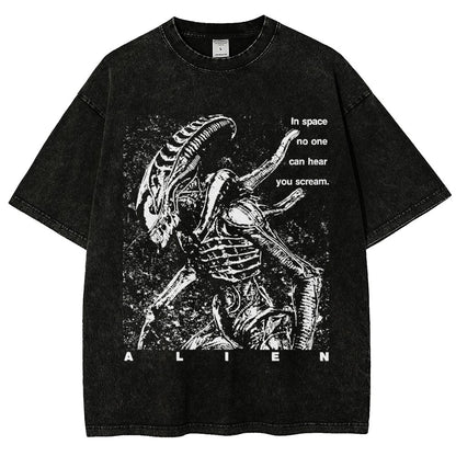 No One Can Hear You Scream Vintage Distressed T-shirt