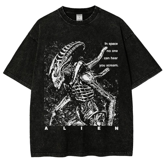 No One Can Hear You Scream Vintage Distressed T-shirt