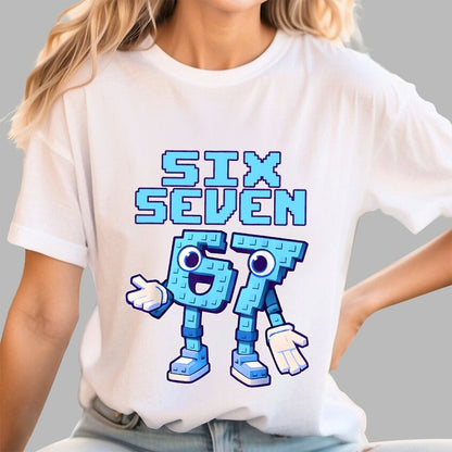 Six Seven Ice Cream Drip 67 Meme Gen Alpha Slang Geek T-Shirt