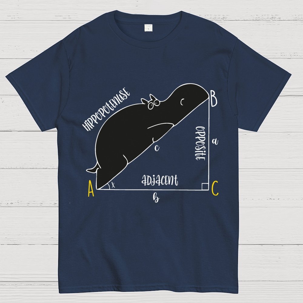 Interesting Math, Cute Hippo, Math Geek T-Shirt
