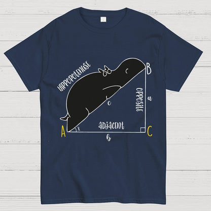 Interesting Math, Cute Hippo, Math Geek T-Shirt
