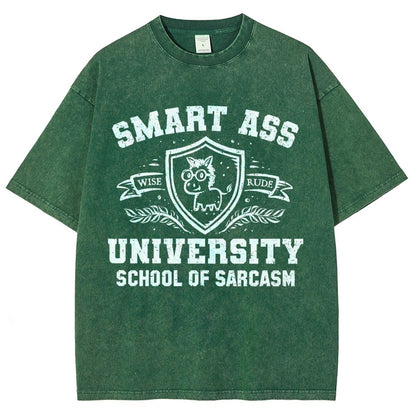 Smart Ass University Vintage Distressed T-shirt