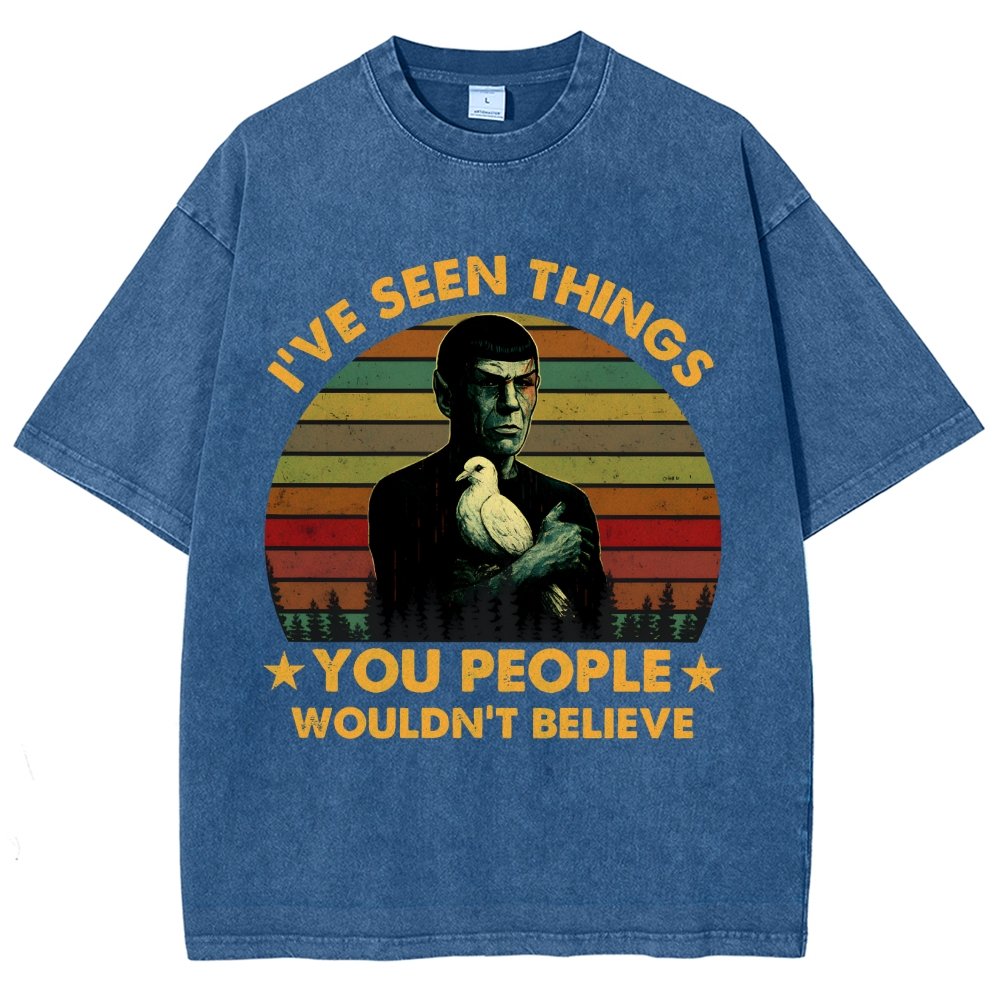 I've Seen Things Sci-Fi Quote Mashup Vintage Distressed T-shirt