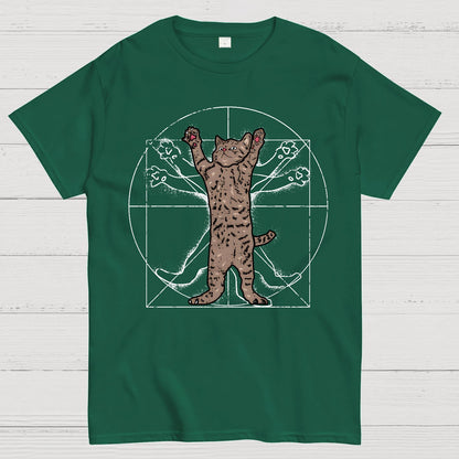 Vitruvian Cat Geek T-Shirt