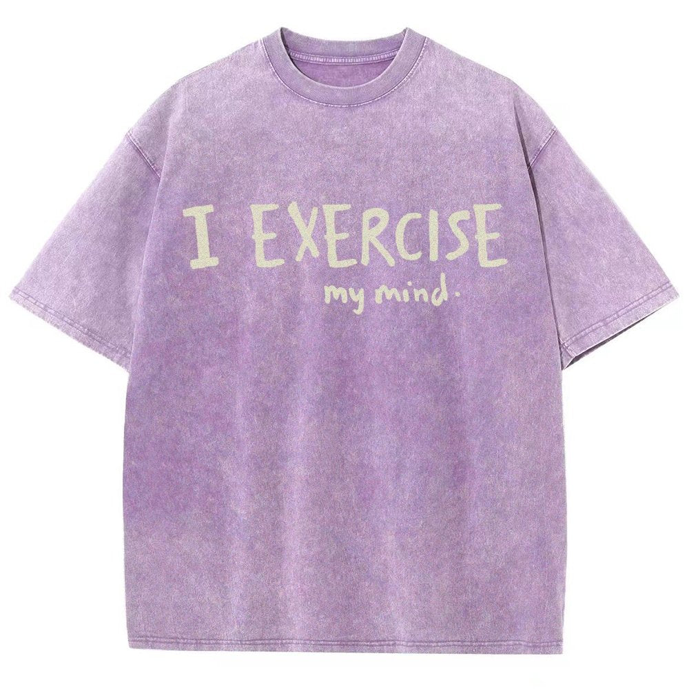 I Exercise (My Mind) Vintage Distressed T-shirt