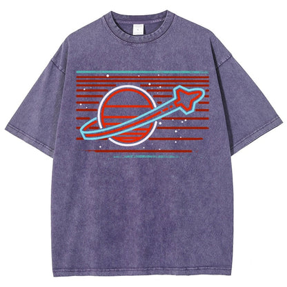 Retro Space Launch Vintage Distressed T-shirt