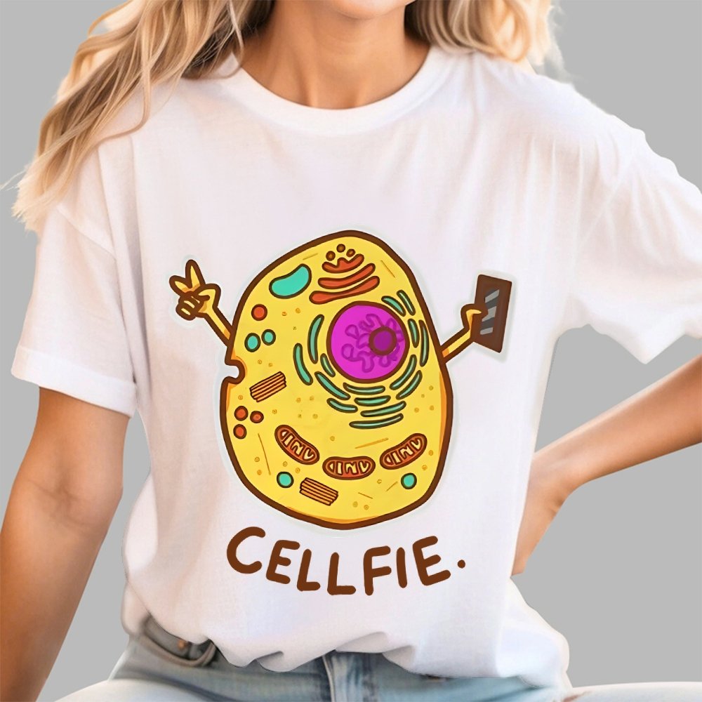 Biology pun Cell-Fie Unisex Geek T-Shirt