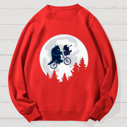 Ride Across The Moon Geek Cotton Sweatshirt
