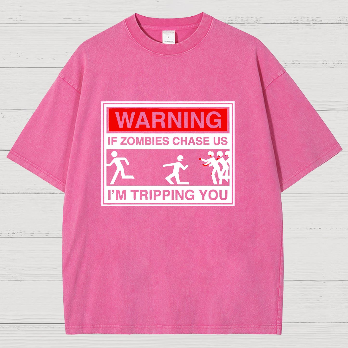 If Zombies Chase Us Vintage Distressed T-shirt