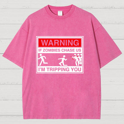 If Zombies Chase Us Vintage Distressed T-shirt