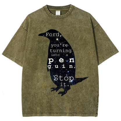 Ford, you’re turning into a penguin. Stop it Vintage Distressed T-shirt