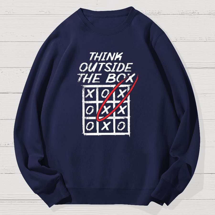 Think Outside The Box Nerd Geek Cotton Sweatshirt