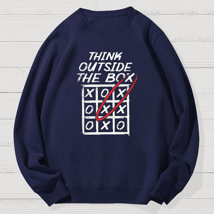 Think Outside The Box Nerd Geek Cotton Sweatshirt