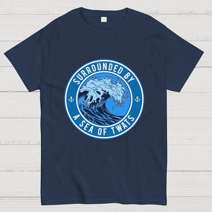 Surrounded by a sea of twats Unisex Geek T-Shirt