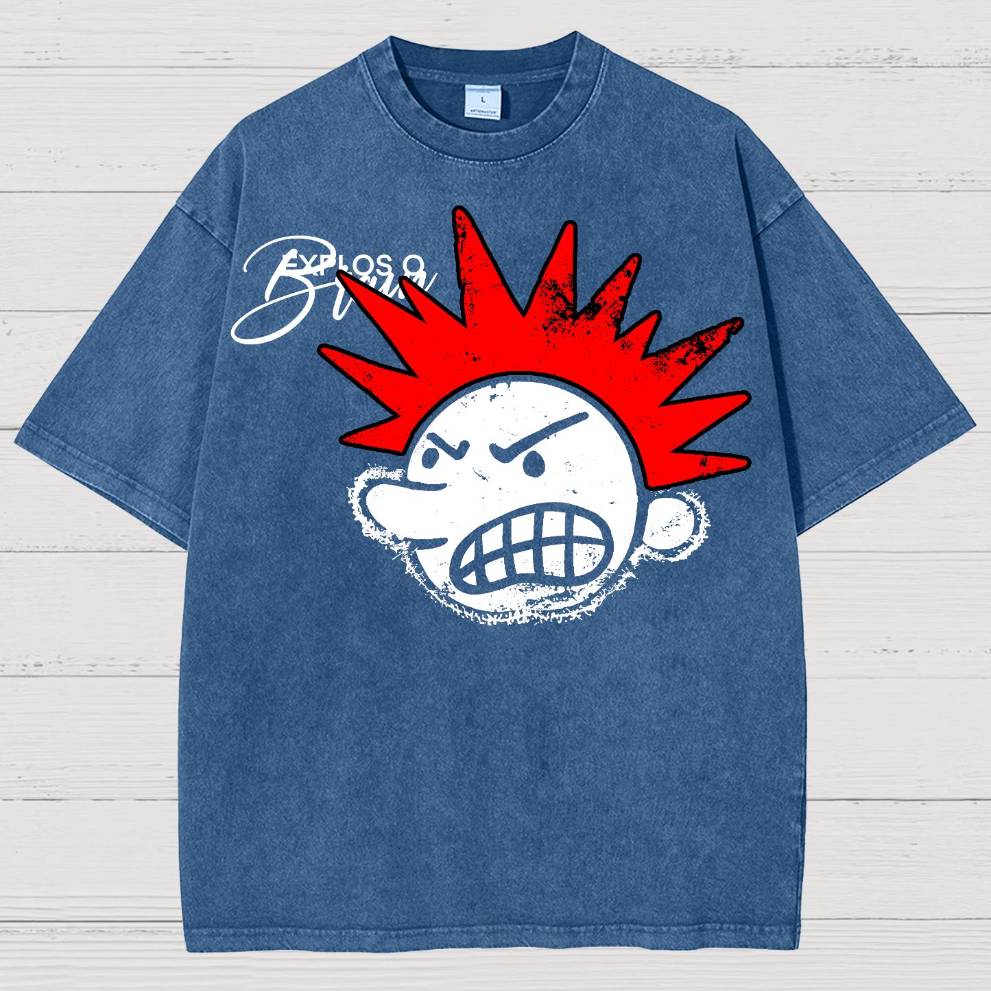 The Brain Explodes Vintage Distressed T-shirt