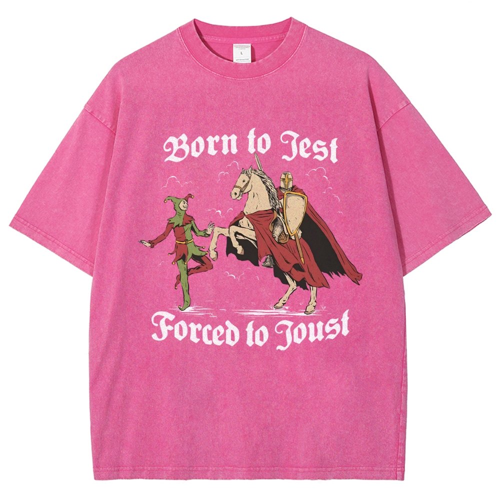 Born To Jest Forced To Joust Vintage Distressed T-shirt