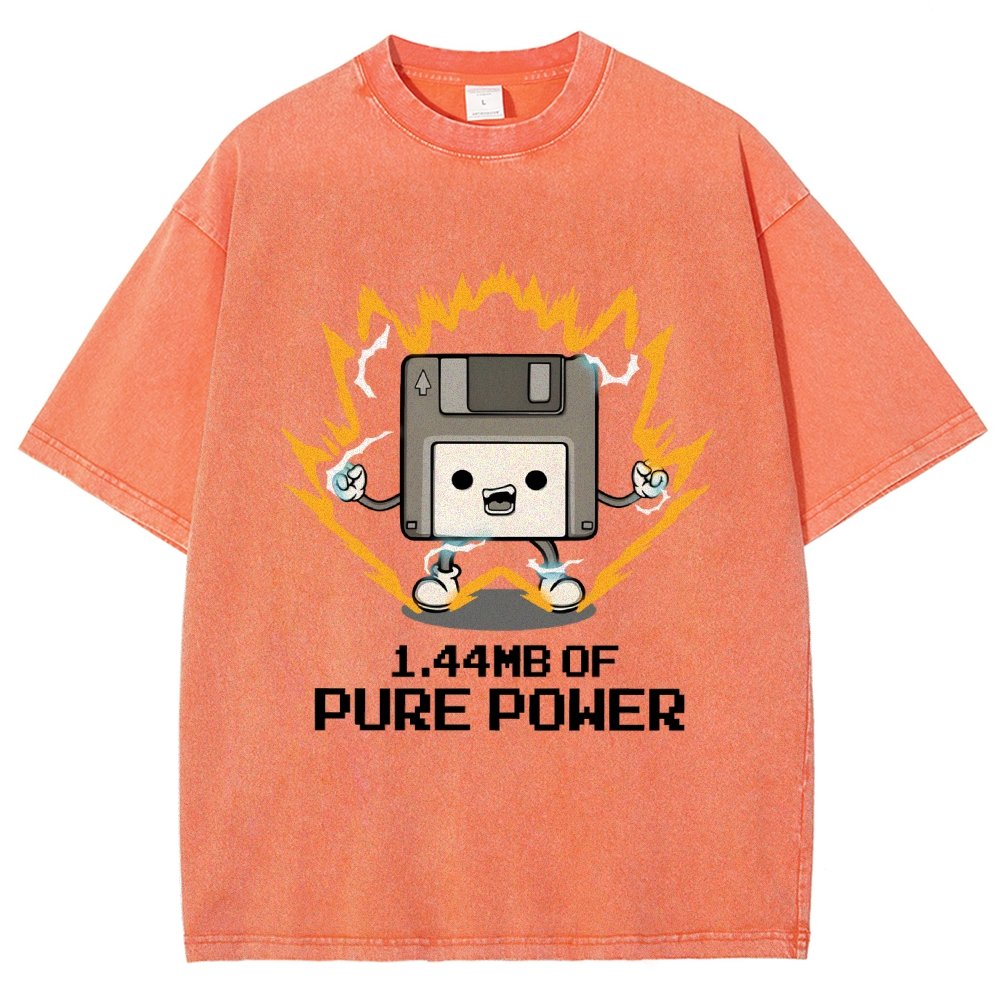 1.44mb of pure power Vintage Distressed T-shirt
