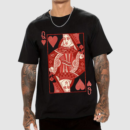 Queen of Hearts Valentine Shirt Matching Couple Gift Geek T-Shirt