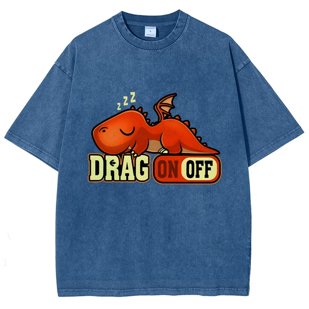Drag On Off Vintage Distressed T-shirt