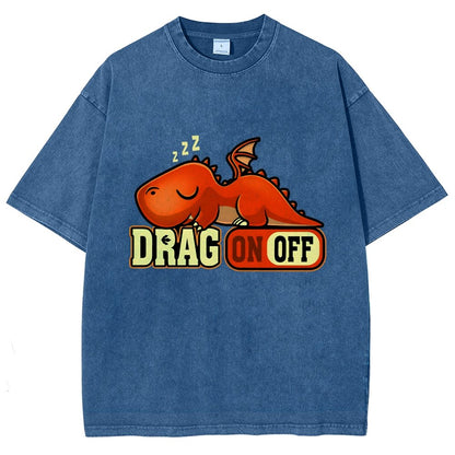 Drag On Off Vintage Distressed T-shirt